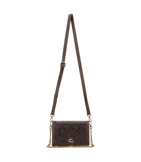 Cartera Retro Con Tapa Chocolate