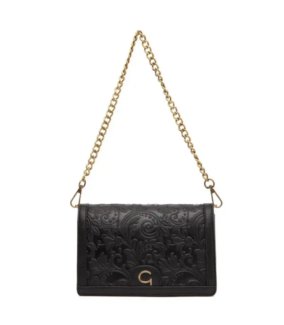 Cartera Retro Con Tapa Negro 1