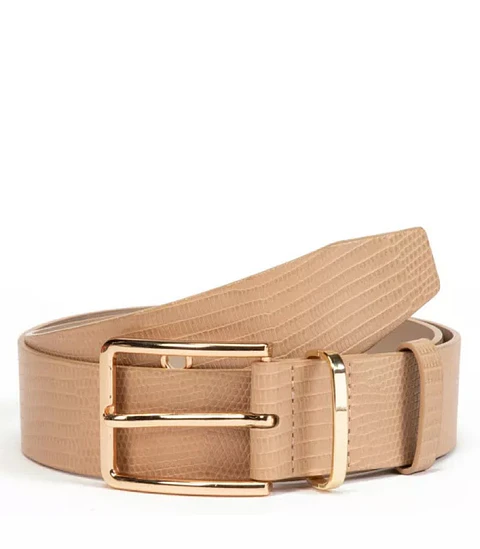 Cinturon Ancho 40mm Beige