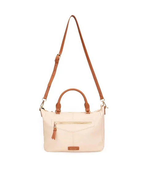 Cartera Dos Asas Mediana Off White