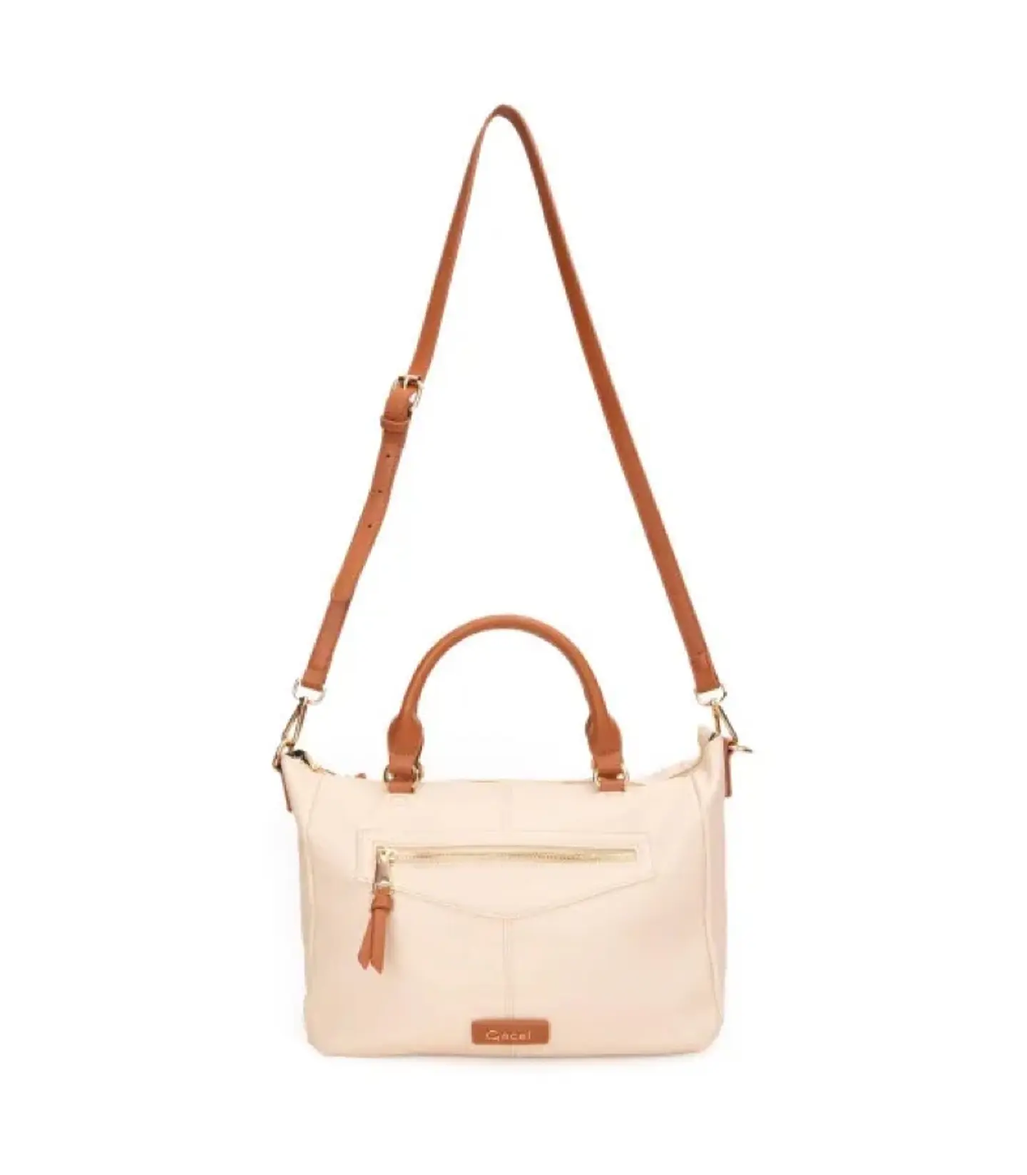 Cartera Dos Asas Mediana Off White 1
