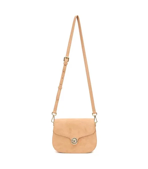 Cartera Retro Con Tapa Arena
