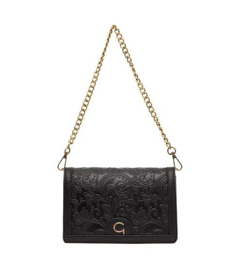 Cartera Retro Con Tapa Negro