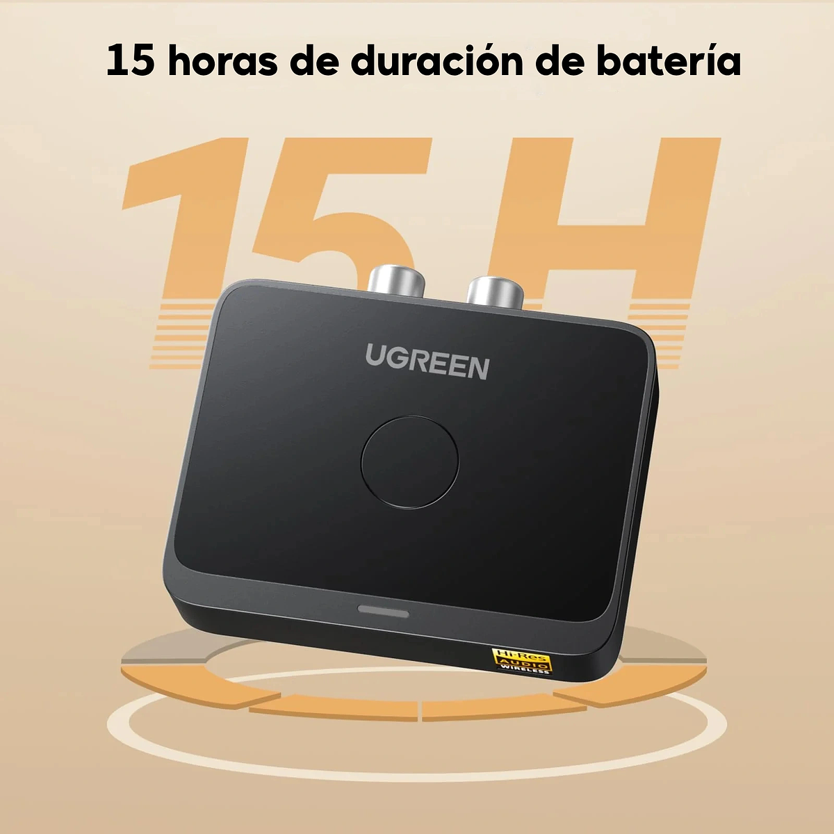 Ugreen Receptor de Audio Bluetooth 6.0 LDAC Hi-Res RCA Jack 3.5mm 9