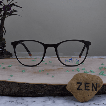 Malibu MS0201 C02G TR90 Ovalada Gris Mate con Detalle Rojo