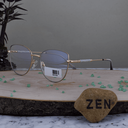 ZEN KIDS 991005 C2 Metalica Agatada Café Crema con Dorado Brazo con escarcha Plateada