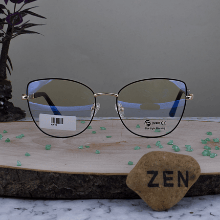 ZEN 83610 C1 Metal Agatada Negro Dorados Brazo Negro Escarcha Plata 