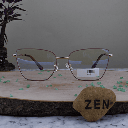 ZEN 81605 C5 Metalica Agatada Cuadrada Nude Oro Rosa Brazo Escarchado Oro Rosa