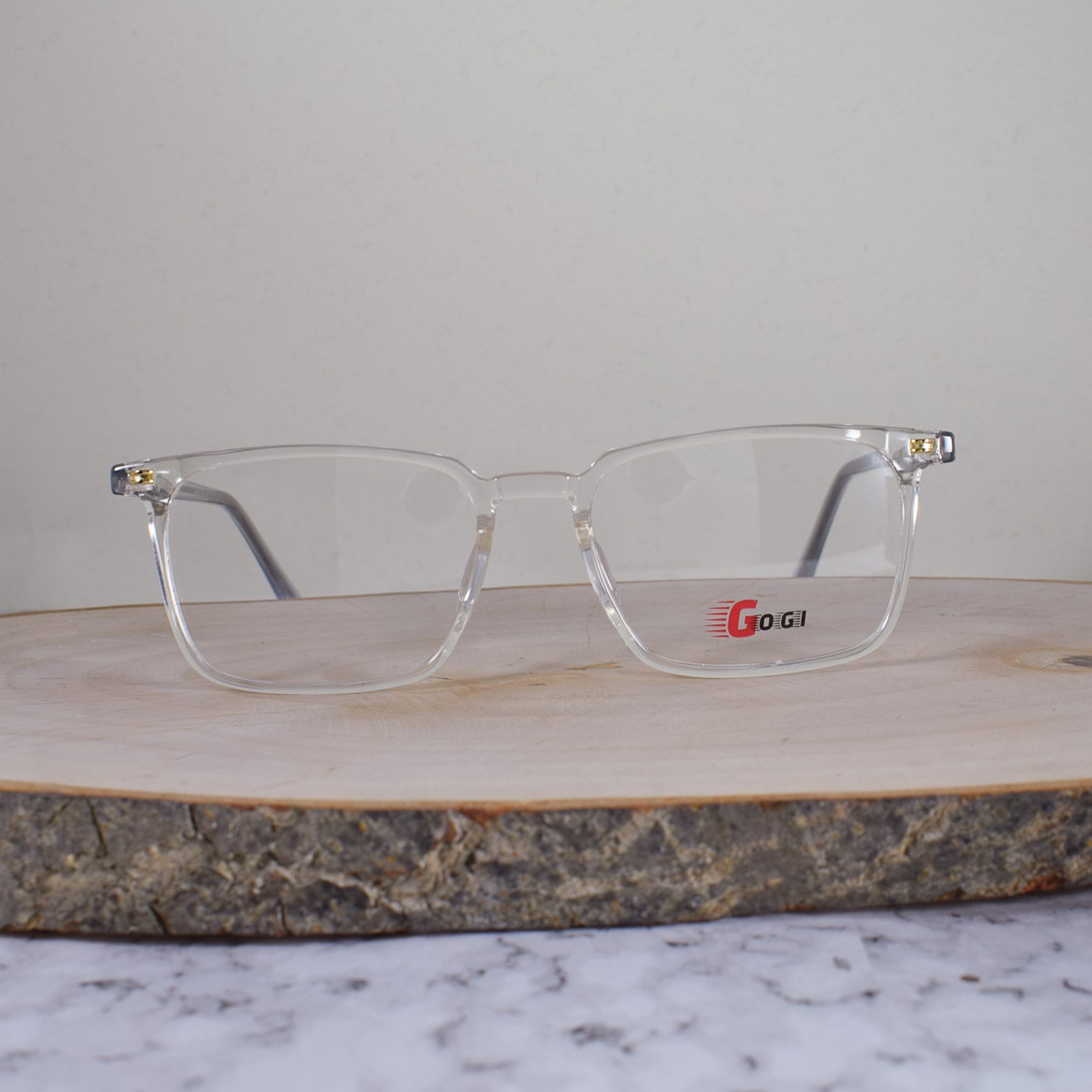 Gogi 8007 C11 Acetato Cuadrada Translúcida Flex