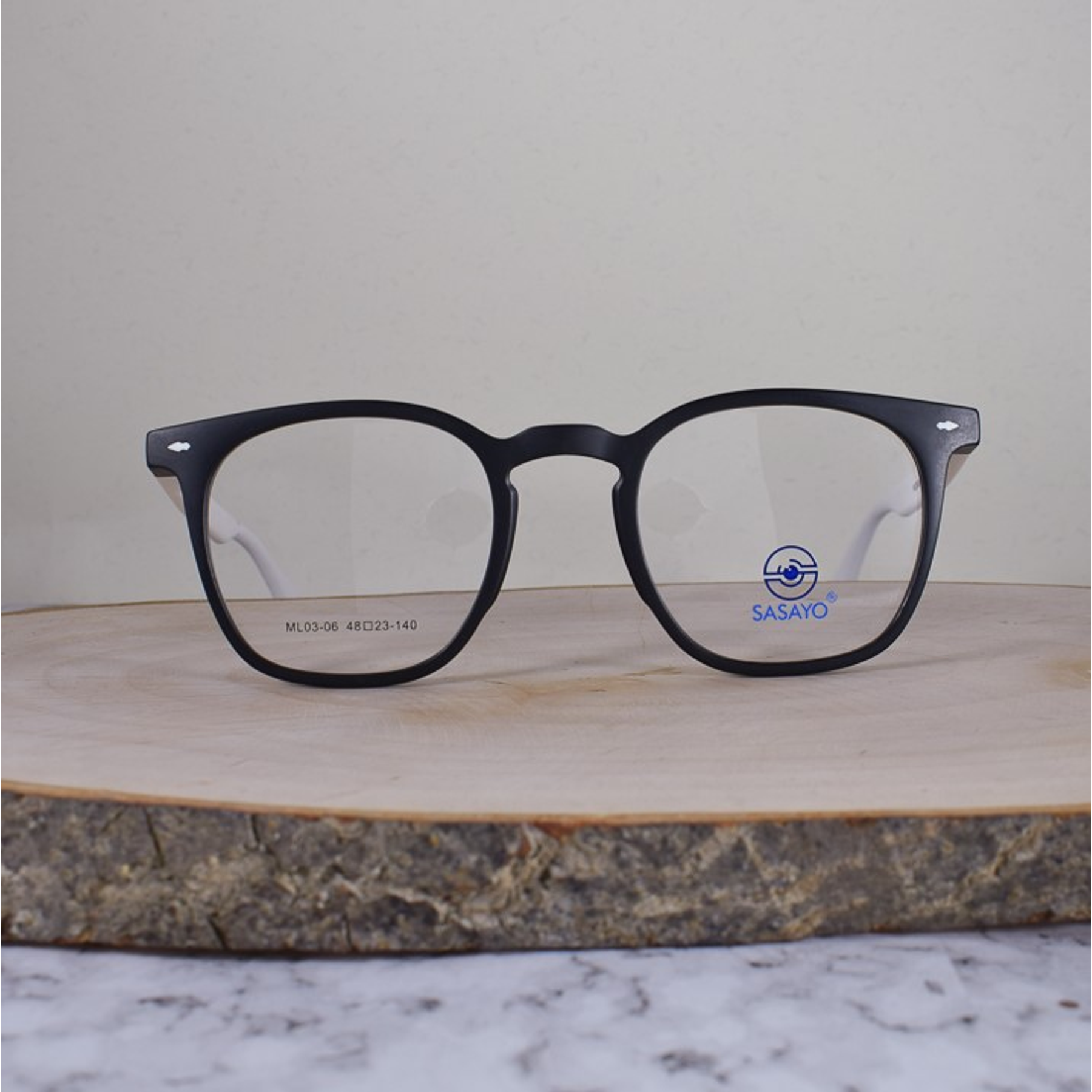 ZEN ML0306 C01E TR90 Redonda Negro Flex Brazo Blanco