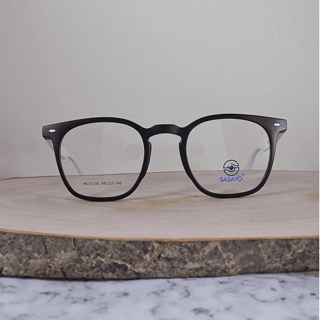 ZEN ML0306 C01E TR90 Redonda Negro Flex Brazo Blanco