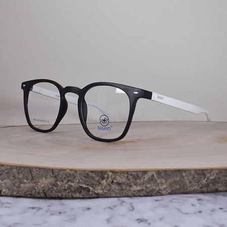 ZEN ML0306 C01E TR90 Redonda Negro Flex Brazo Blanco