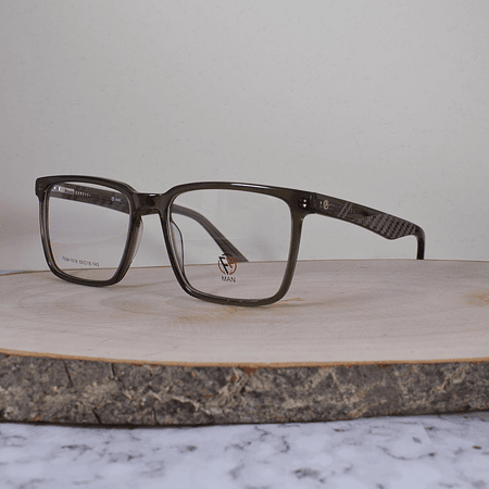 FE Man FEM1018 C3 Acetato Cuadrada Translúcida Café Flex Brazo Patrón