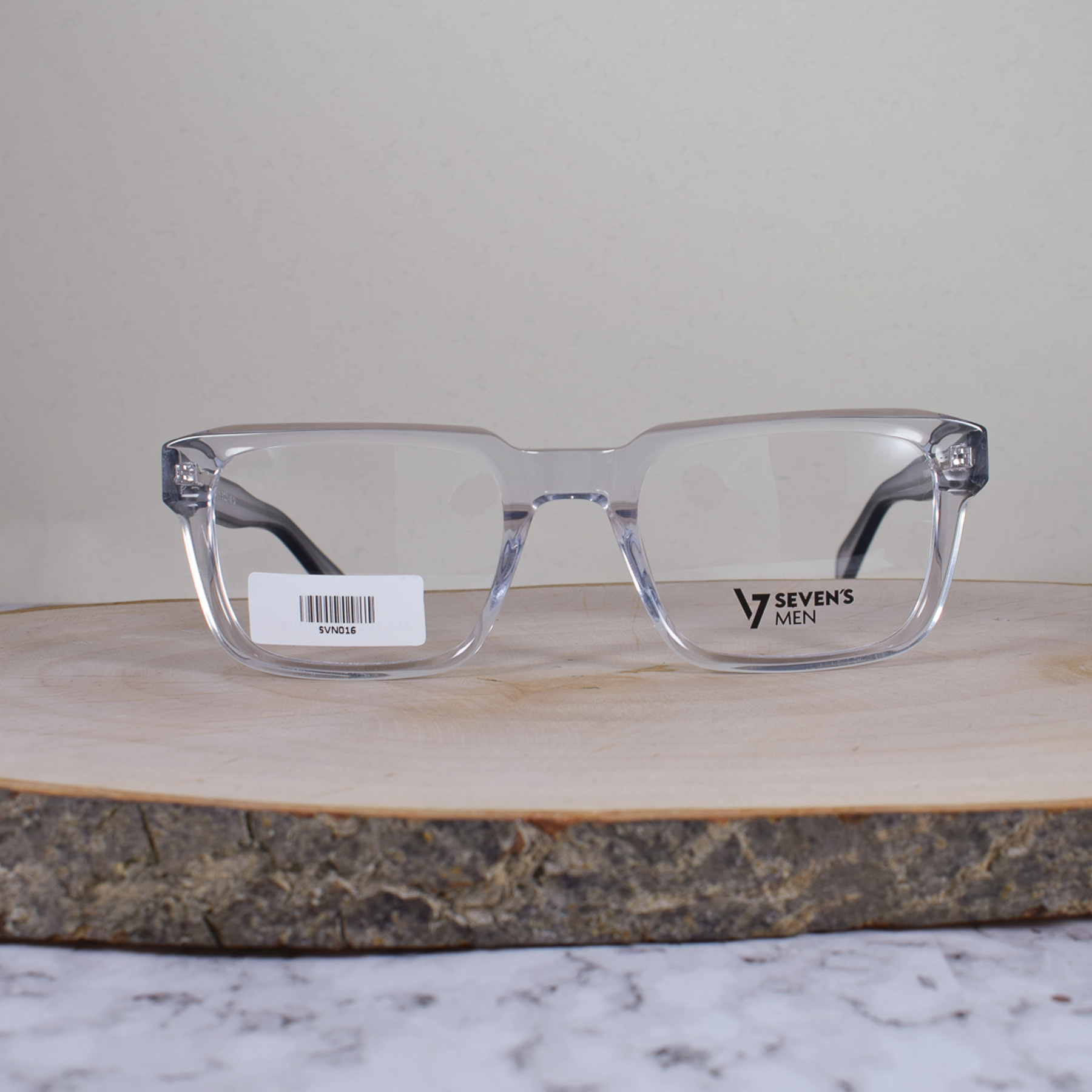 Sevens Men SVN016 C4 Acetato Cuadrada Translúcida Gris Flex Brazo Mate Gris