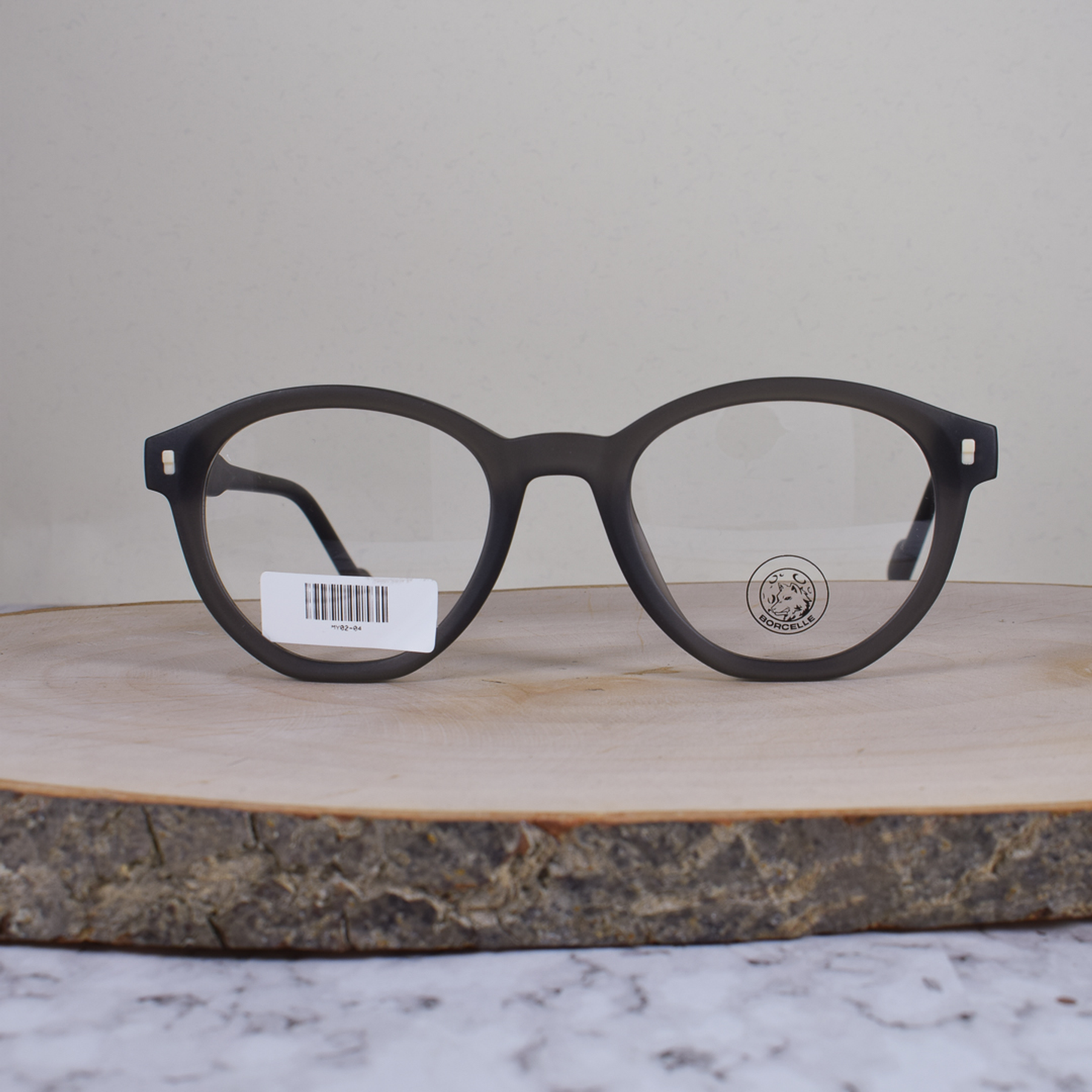 Borcelle MY0204 C02A TR90 Redonda Gris Mate Flex Terminal Bicolor Gris Beige