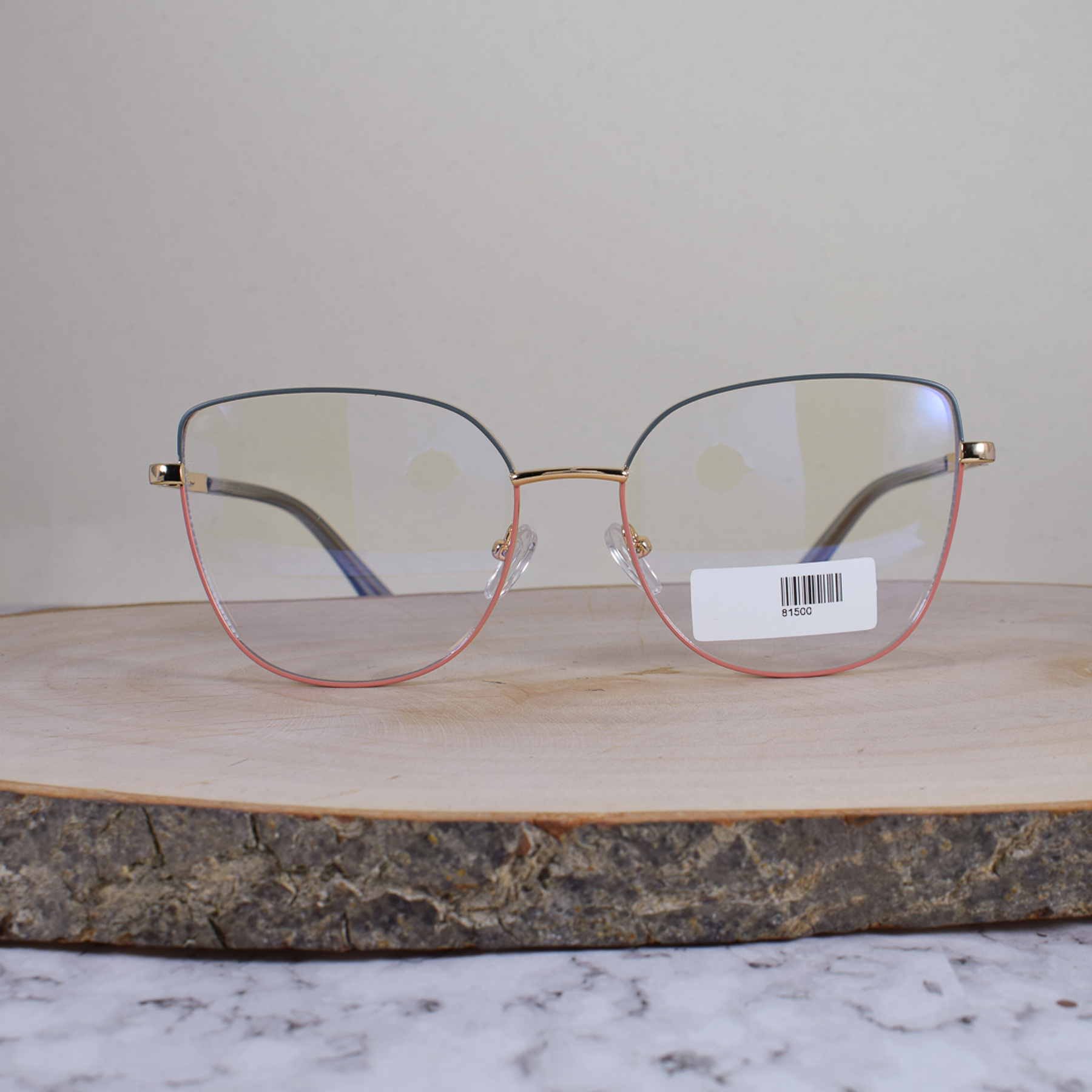 ZEN 81500 C7 Metálica Agatada Dorado Bicolor Gris Rosa Flex Bazo Metálico Escarchado Flex Terminal Acetato Gris Translúcido