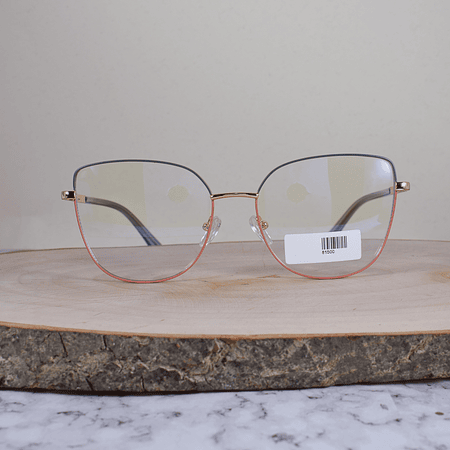 ZEN 81500 C7 Metálica Agatada Dorado Bicolor Gris Rosa Flex Bazo Metálico Escarchado Flex Terminal Acetato Gris Translúcido