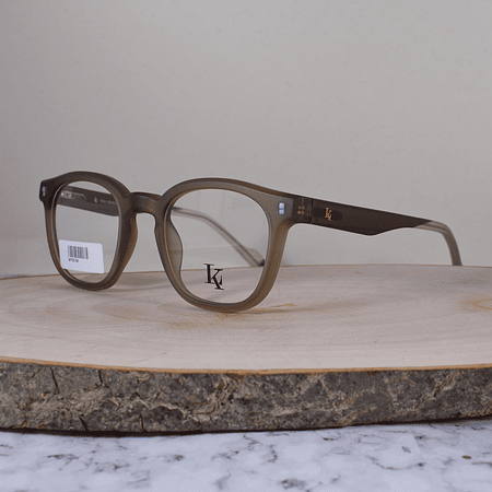 LK MY0509 C03 TR90 Cuadrada Café Mate SemiTranslúcido Flex Terminal Translúcido 