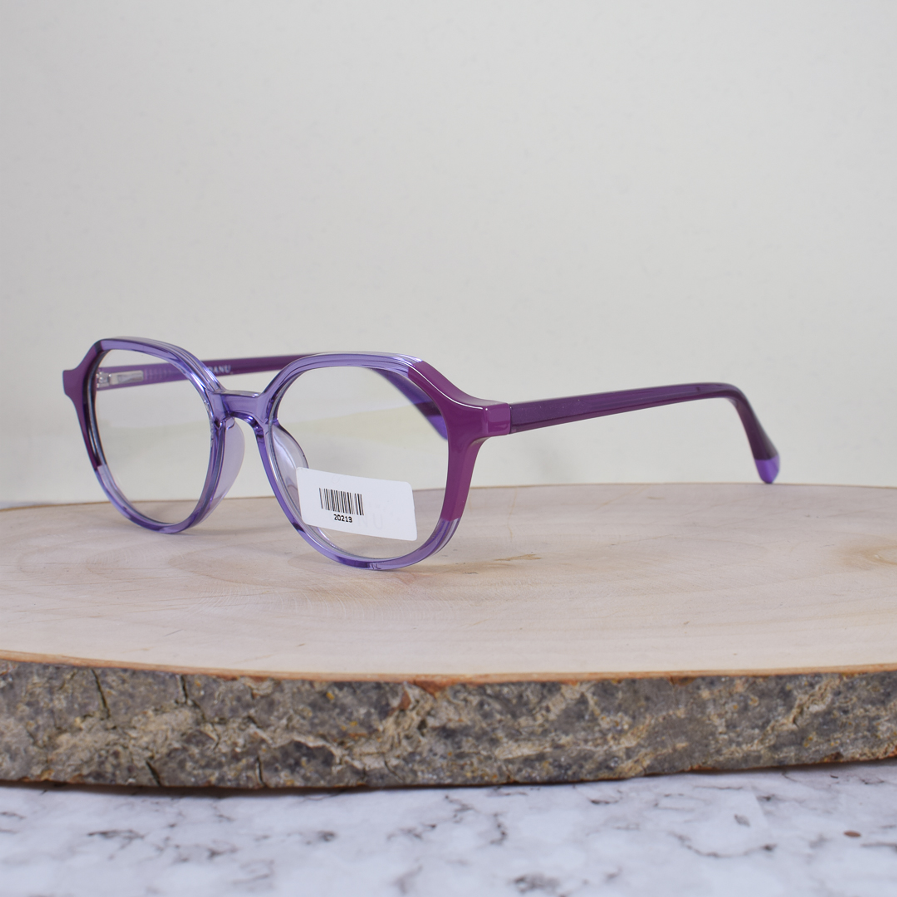 Danu 20213 C5 Acetato Hexagonal Ovalada Bicolor Morado Violeta Translúcido Flex