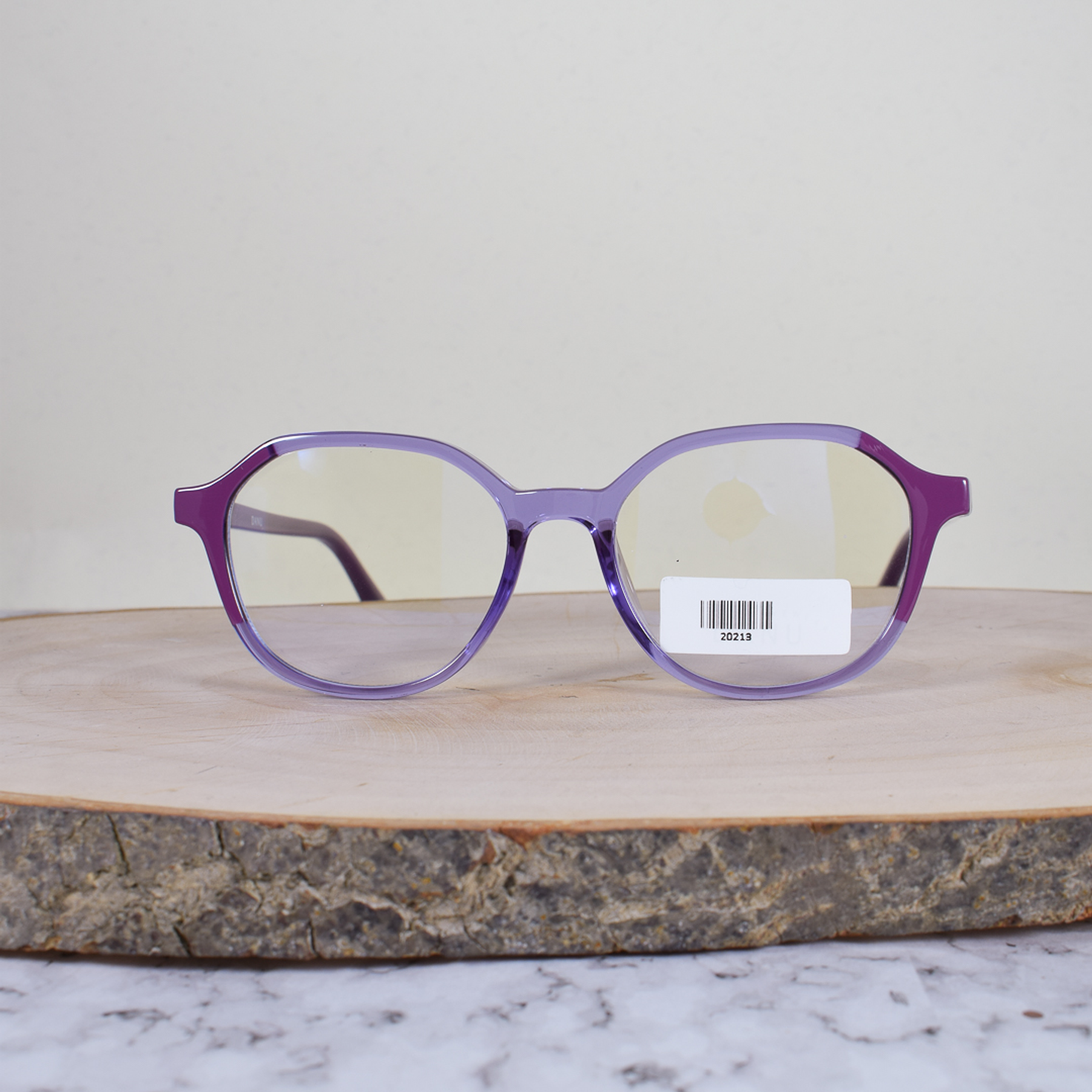 Danu 20213 C5 Acetato Hexagonal Ovalada Bicolor Morado Violeta Translúcido Flex