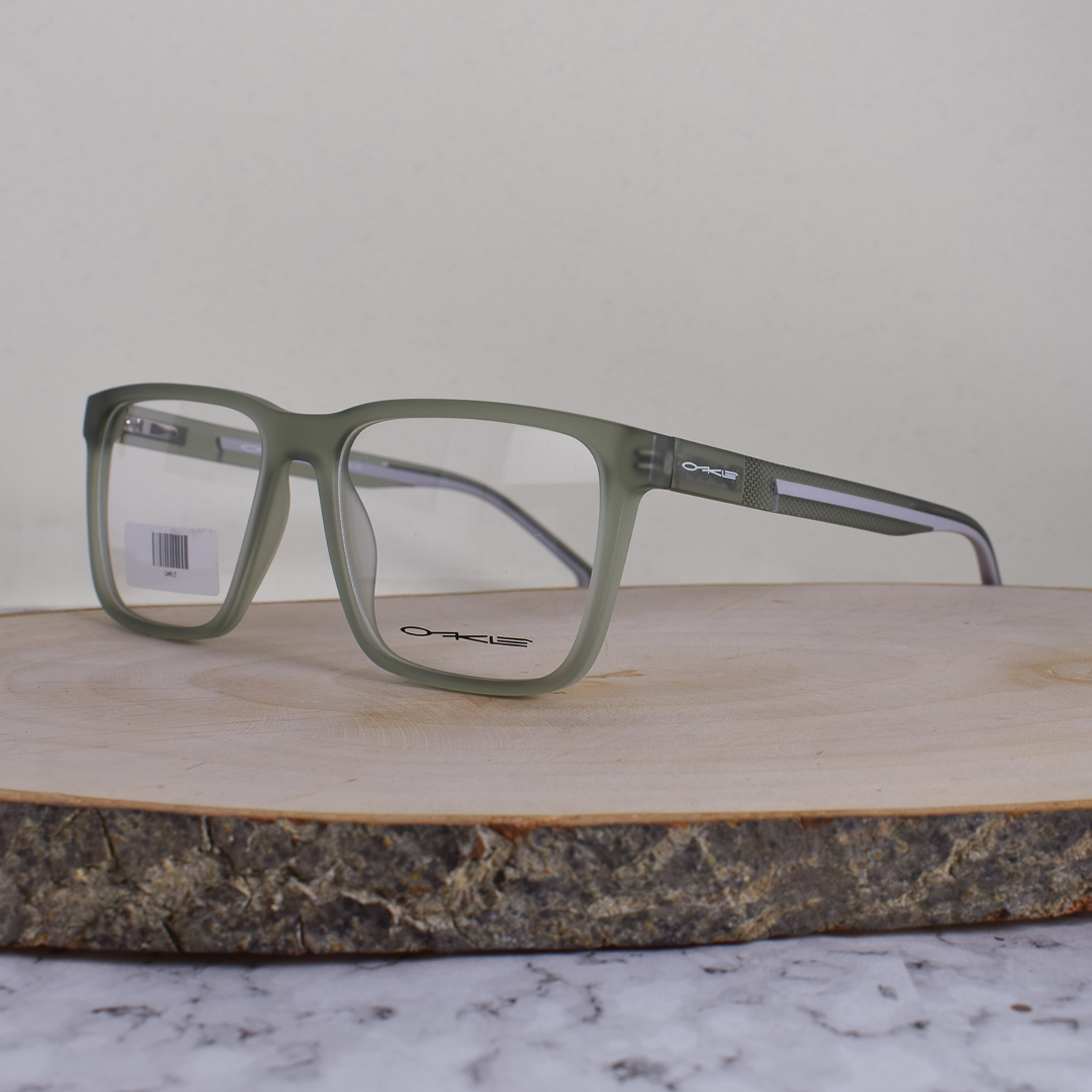 Oakle CA913 C49 TR90 Cuadrada Verde Semi Translúcido Flex Brazo Verde Gris