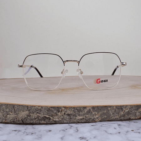 Gogi 17007 C1 Metálica Hexagonal Redonda Dorada Bicolor Negro Blanco Flex Brazo Detallado Terminal Negro