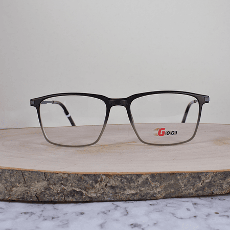 Gogi SY1063 C1A TR90 Cuadrada Negro Gris Semi Translúcido Flex Terminal Rojo