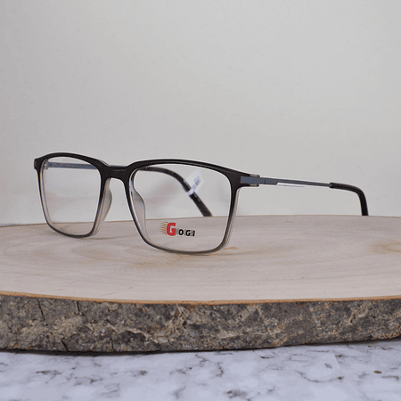 Gogi SY1063 C1A TR90 Cuadrada Negro Gris Semi Translúcido Flex Terminal Rojo