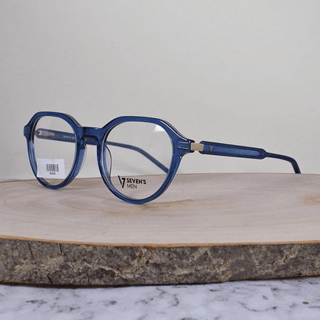 Sevens Men SVN018 C3 Acetato Ovalada Azul Translúcida Flex 