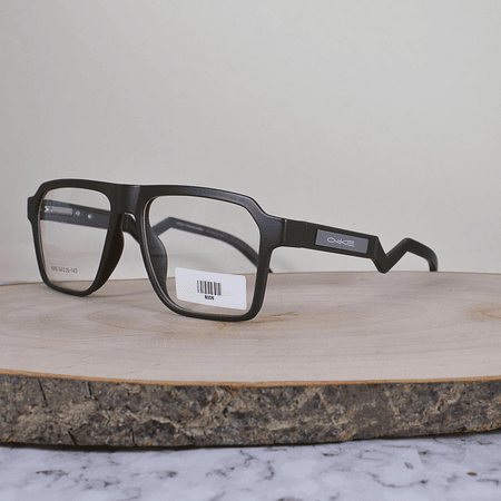 ZEN 8005 C8 Acetato Cuadrada Aviador Verde Mate Flex 