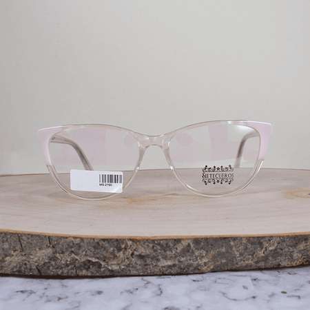 SieteCueros MS2190 COL1 Acetato Agatada Semi Ovalada Tornasol Translúcida Rosa Flex