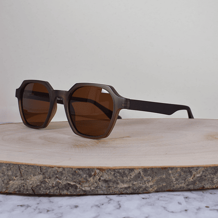 Oakle RB7101 C42 TR90 Hexagonal Cuadrada Café Mate Sol Flex