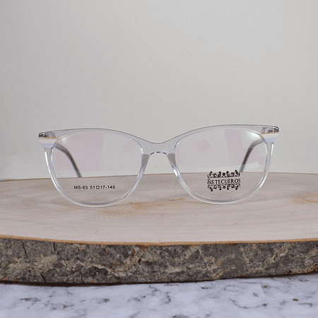 SieteCueros MS83 COL3 Acetato Ovalada Celeste Translúcido Flex