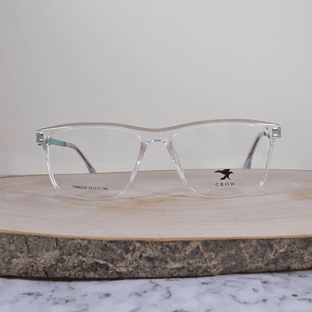 Crow TR80230 C9 Acetato Cuadrada Translúcida Flex Brazo Metálico Ornamentado Dorado Verde Agua Terminal Translúcida