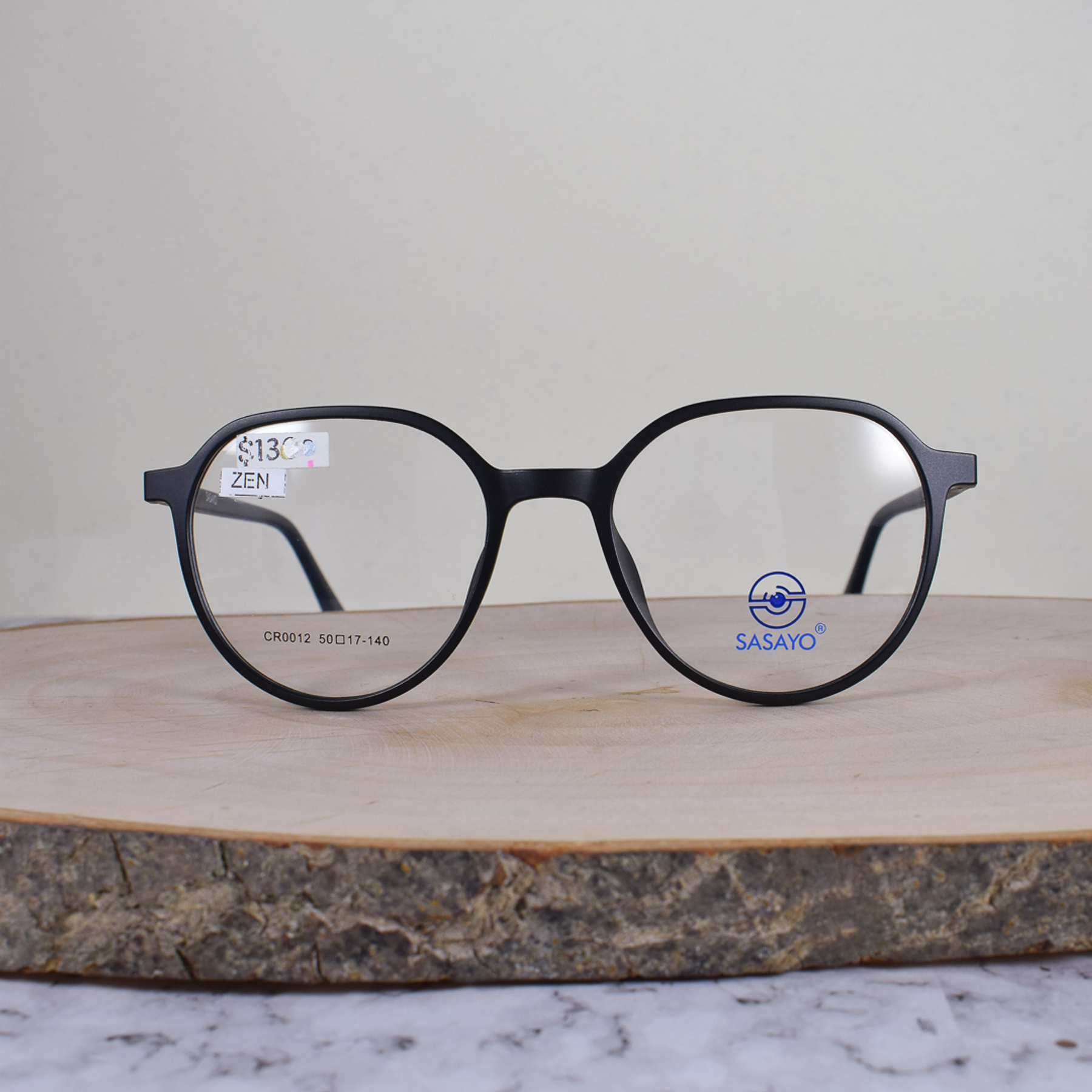 ZEM CR0012 C1 TR90 Redonda Negro Mate Flex 