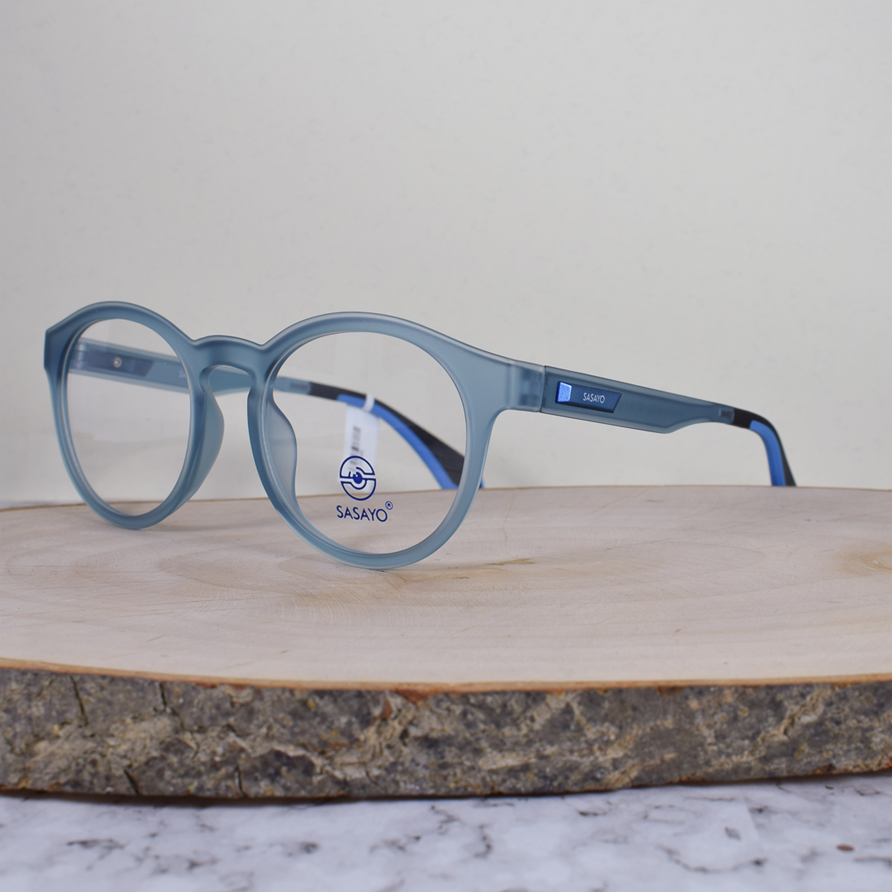 ZEN OLD7374 C003 TR90 Redonda Semi Ovalada Azul Semi Transparente Flex 