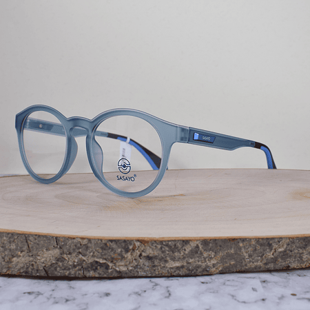 ZEN OLD7374 C003 TR90 Redonda Semi Ovalada Azul Semi Transparente Flex 