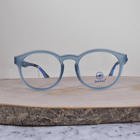 ZEN OLD7374 C003 TR90 Redonda Semi Ovalada Azul Semi Transparente Flex 