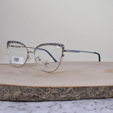 Flore G95 305 Metálica Agatada Plateada Animal Print Escarchado Celeste Negro Flex Brazo Metálico Celeste Terminal Azul