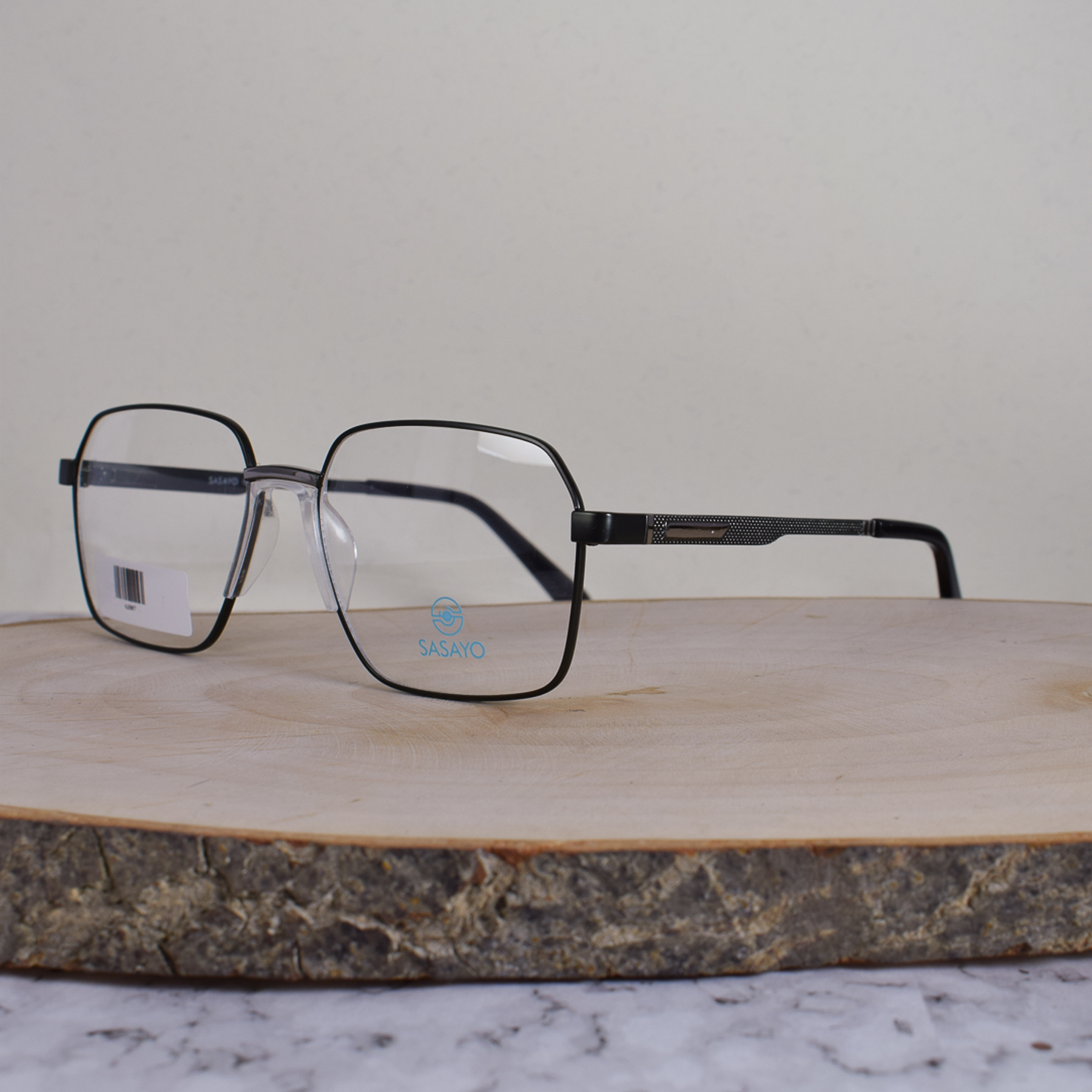 ZEN 52807 C6 Metálica Cuadrada Plateado Verde Flex Brazo Metálico Verde Detallado Terminal Negro