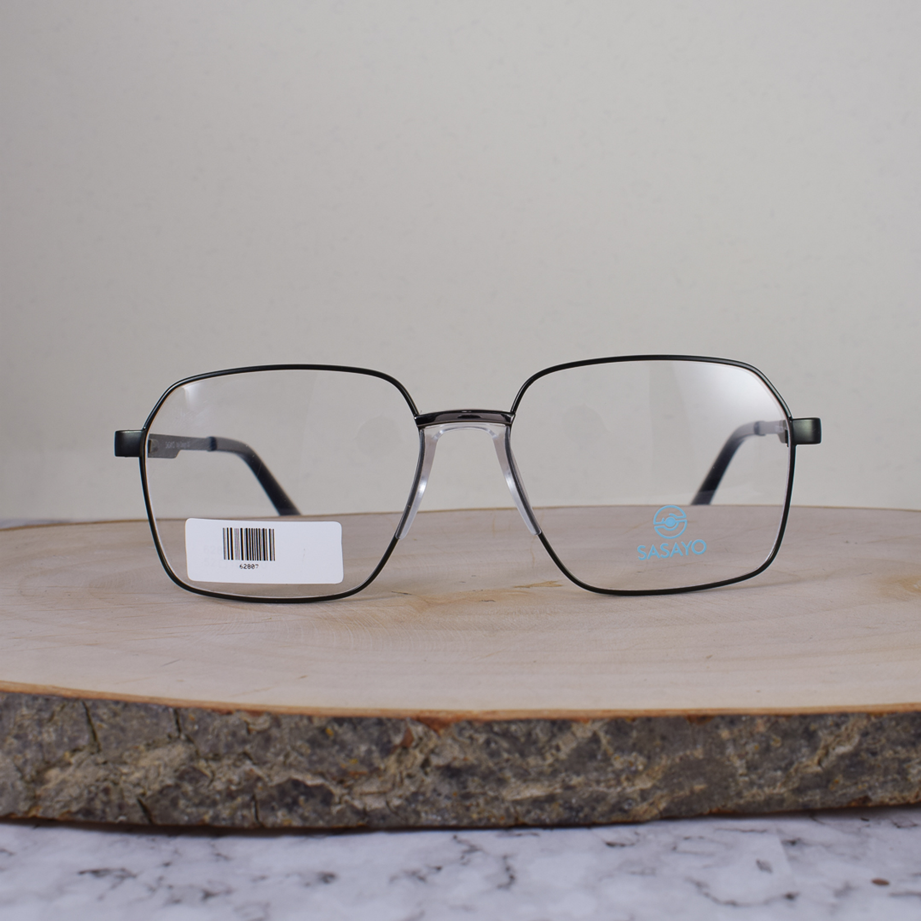 ZEN 52807 C6 Metálica Cuadrada Plateado Verde Flex Brazo Metálico Verde Detallado Terminal Negro