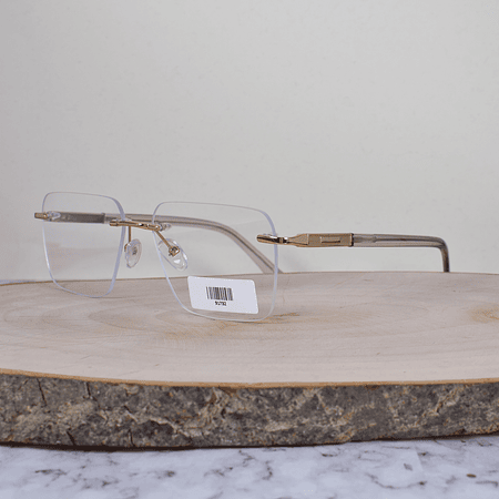 ZEN 91732 C4 Metálica Cuadrada 3 Piezas Dorada Flex Brazo Metálico Terminal Acetato Translúcido