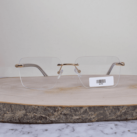 ZEN 91732 C4 Metálica Cuadrada 3 Piezas Dorada Flex Brazo Metálico Terminal Acetato Translúcido