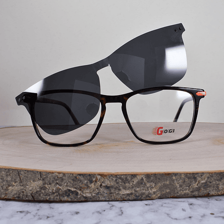 Gogi BC5301 C2 Acetato Cuadrada Sobre-Puesto Carey Naranja Flex