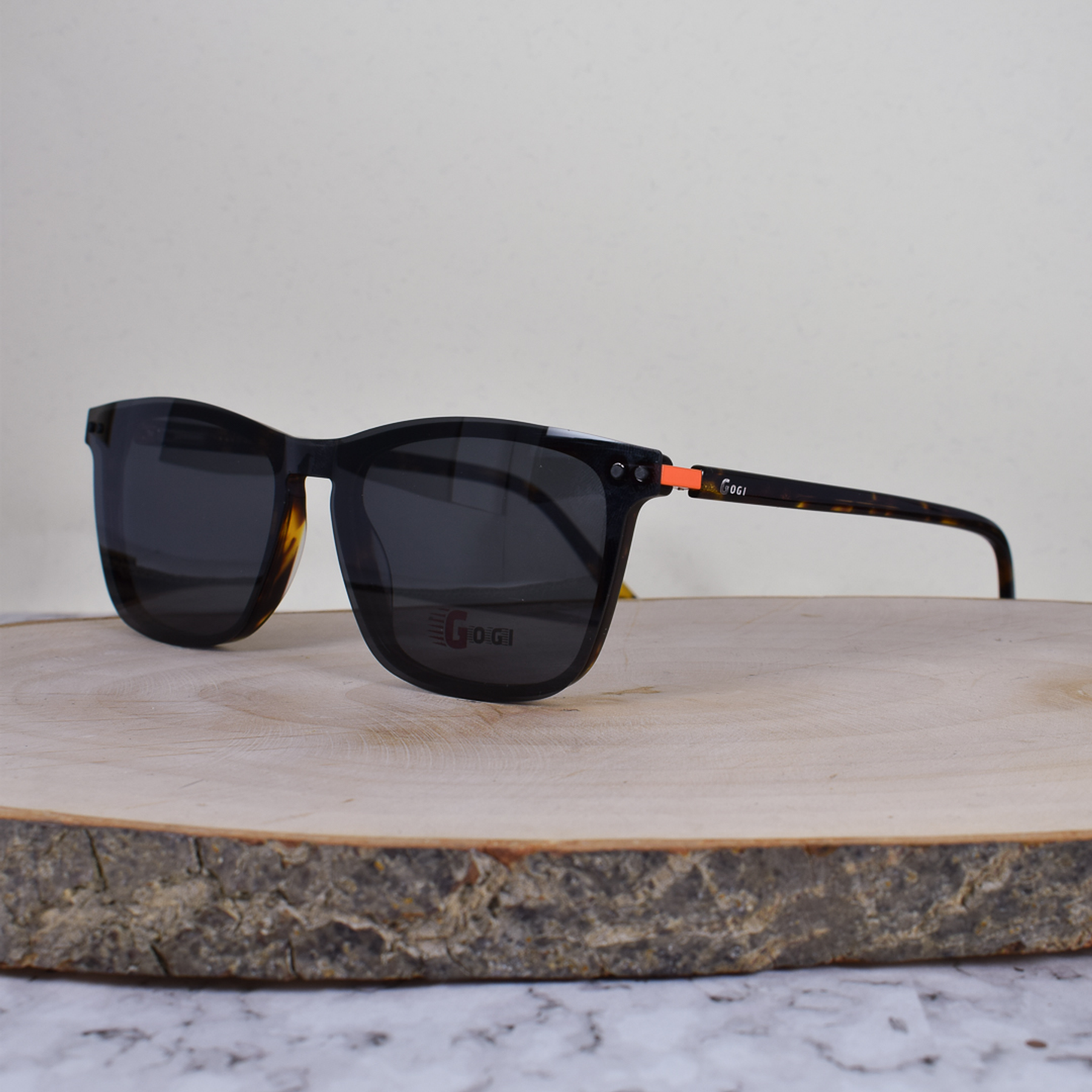 Gogi BC5301 C2 Acetato Cuadrada Sobre-Puesto Carey Naranja Flex