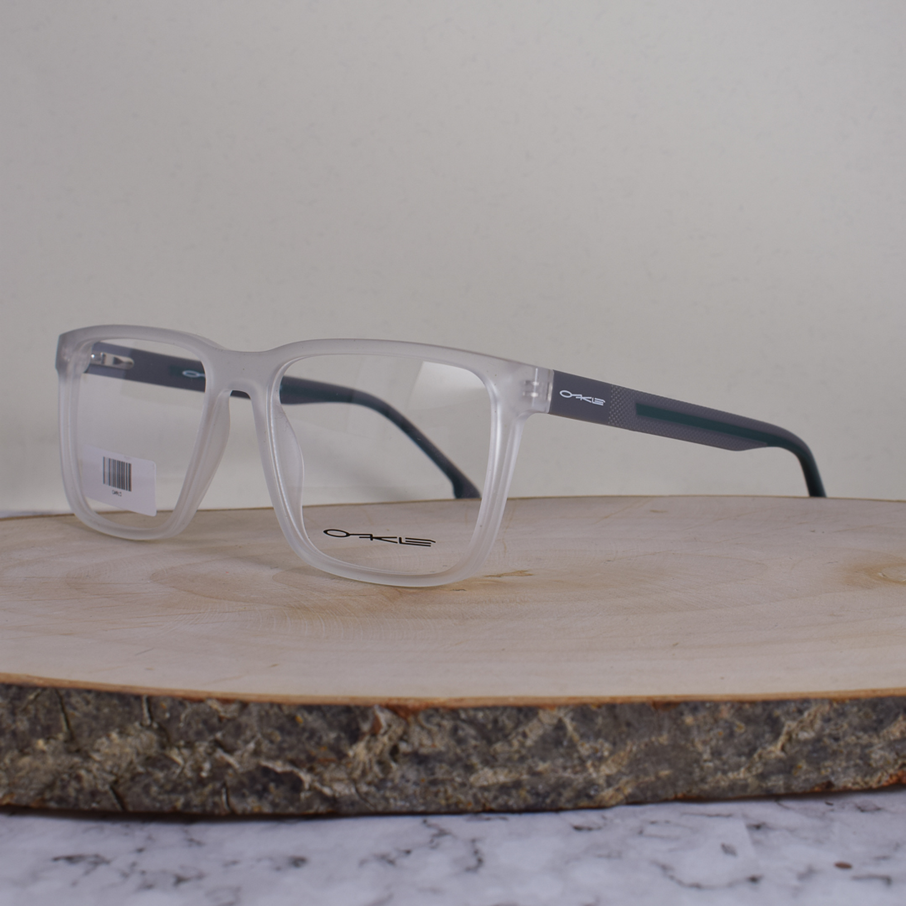 Oake CA913 C22 TR-90 Cuadrada Semi Translúcida Flex Brazo Gris Verde