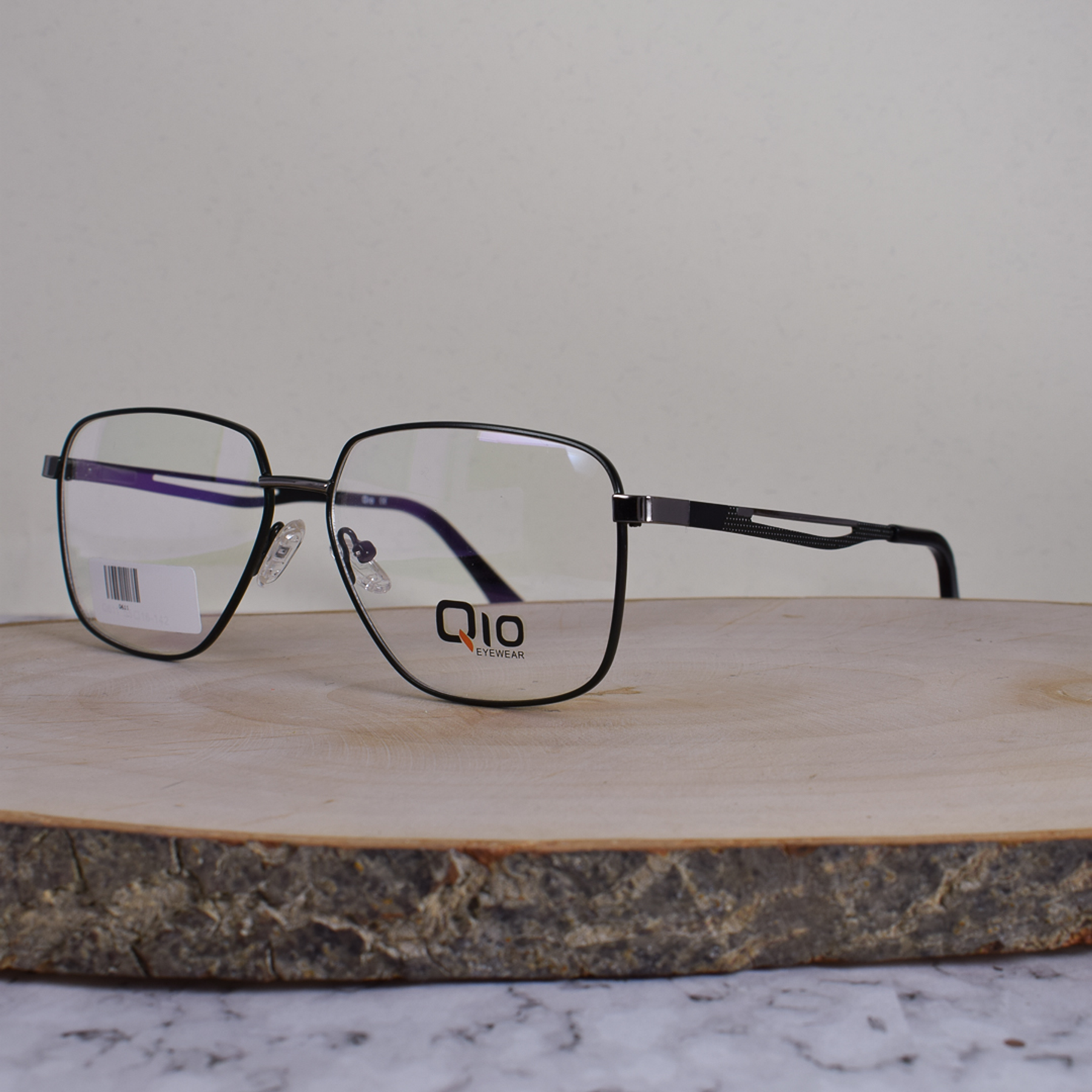 Q10 Q611 C6 Metálica Cuadrada Plateado Verde Flex Brazo Metálico Ornamentado Verde Terminal Negro