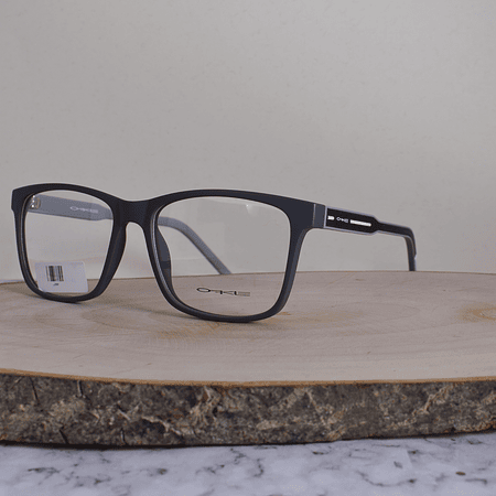 Oakle L2808 C8 Acetato Cuadrada Gris Mate Brazo Negro Gris Terminal Blanco