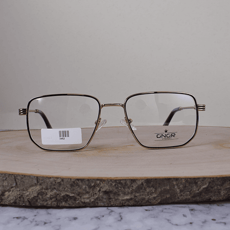 Onor 03462 C3 Metálica Cuadrada Negro Dorado Flex Brazo Detallado Dorado Terminal Negro