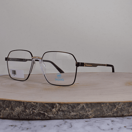 ZEN 62807 C3 Metálicá Hexagonal Cuadrada Dorado Café Cobrizo Flex Brazo Metálico Detallado Terminal Acetato Café